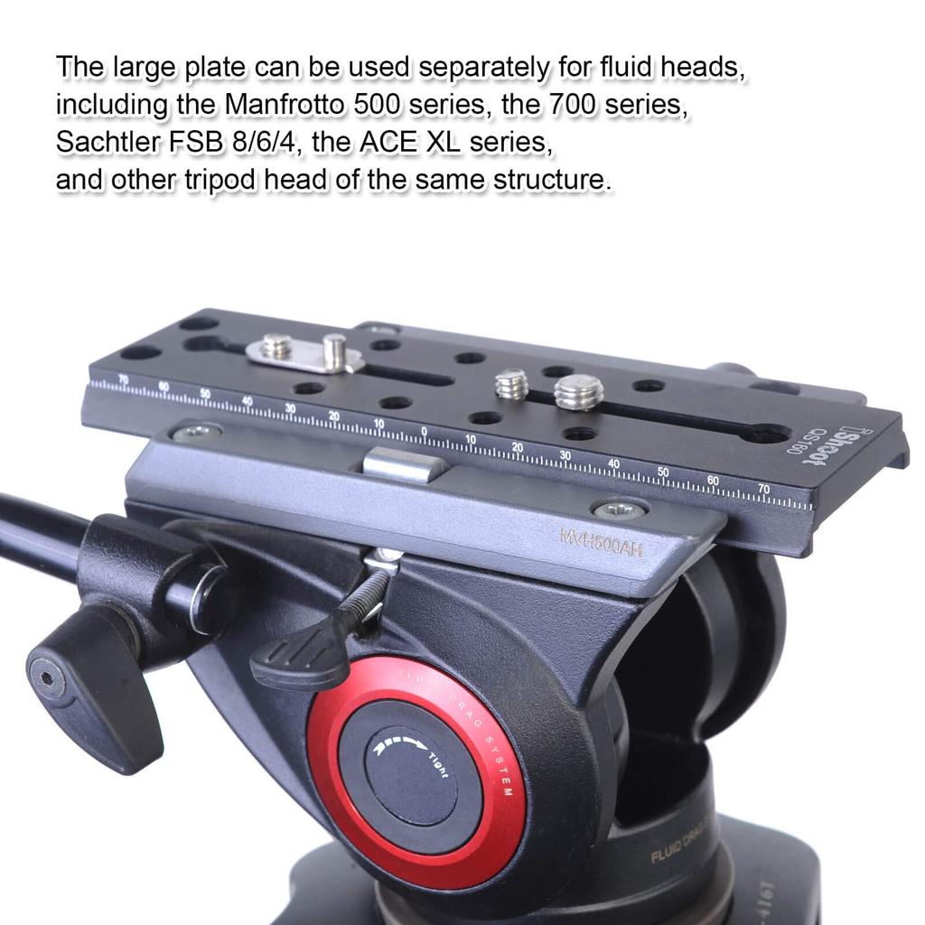 iShoot Camera Quick Release Plate Combo QR Mount Base for Tripod and Video Fluid Manfrotto 500 700 Sachtler FSB XL series Heads series, series,