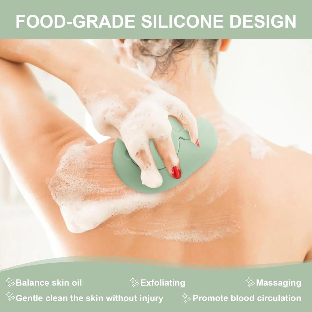 1 st Silikon Kroppsskrubb Exfolierande Kroppsskrubb Luffa Borste Påfyllningsbar Badborste Lätt Skummande Massageborste Badrum