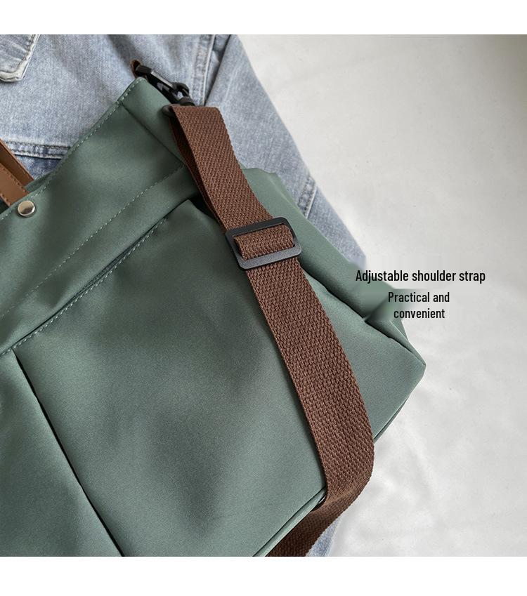 Korean Style Women's Large Nylon Tote Bag - Versatile Canvas Shoulder Bag
