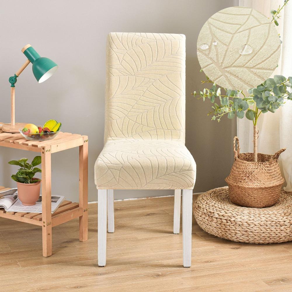 Knitted Waterproof Jacquard Chair Covers Stretch Elastic Sofa Slipcovers for Hotel Home Thickened Pure Color