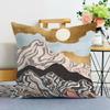 Simple Mountain Print Decorative Pillowcase Bedroom Living Room Square Cushion Pillowcase