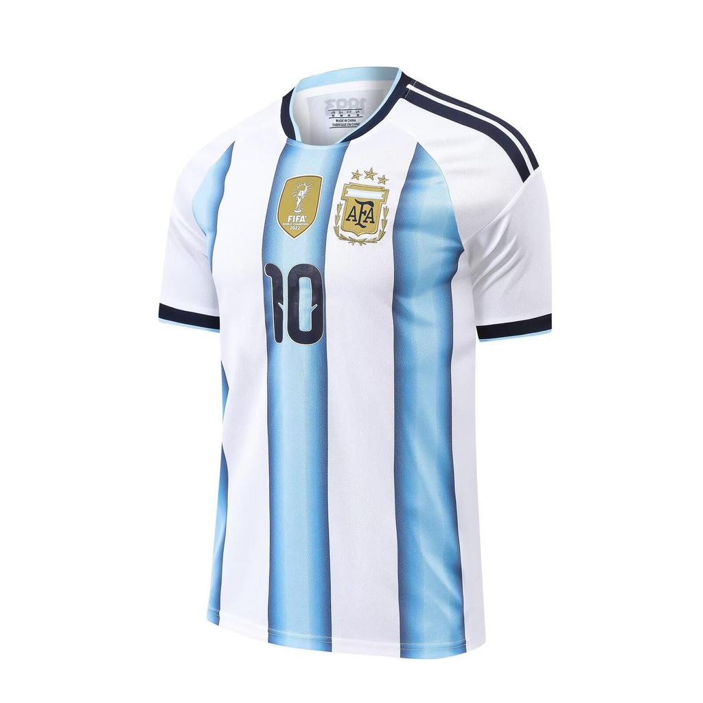 Argentina Home 10 Messi Short Sleeve Jersey 3D Sports Casual T-Shirt Breathable Training Top for Men Quick-drying Short Sleeve