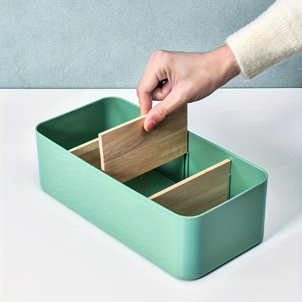 Desktop Storage Box, Bamboo Wood Cosmetics Storage Basket, Remote Control Panel Storage Box, Living Room Coffee Table Storage