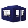 VidaXL Tonnelle Jardin Tente Réception Chapiteau Bleu 3x4 m Terrasse Pavillon 90335