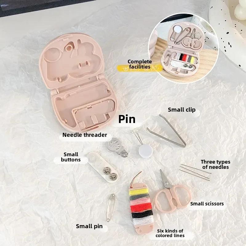 Sewing Kit for Travel - Mini Sewing Box with Essential Tools Portable Sewing Supplies for Home & Emergency DIY Fixes