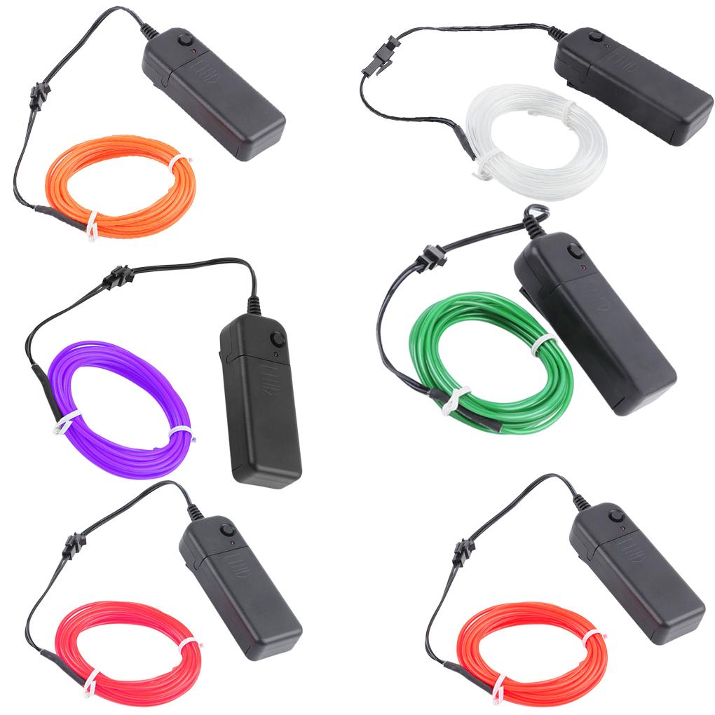 Flexible Water Resistant Glow String with USB Controller Steady/Quick Flashing LED Light Rope Tube 9ft