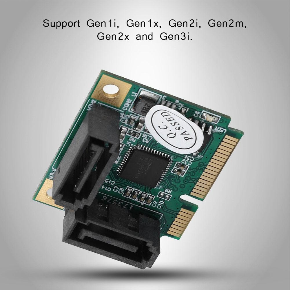Mini 2 port PCI e PCI  to SATA 3.0 6Gbps Converter Hard Drive Expansion Card for Windows