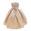 Little Girl Red Sleeveless Pleated Embroidered Princess Dress