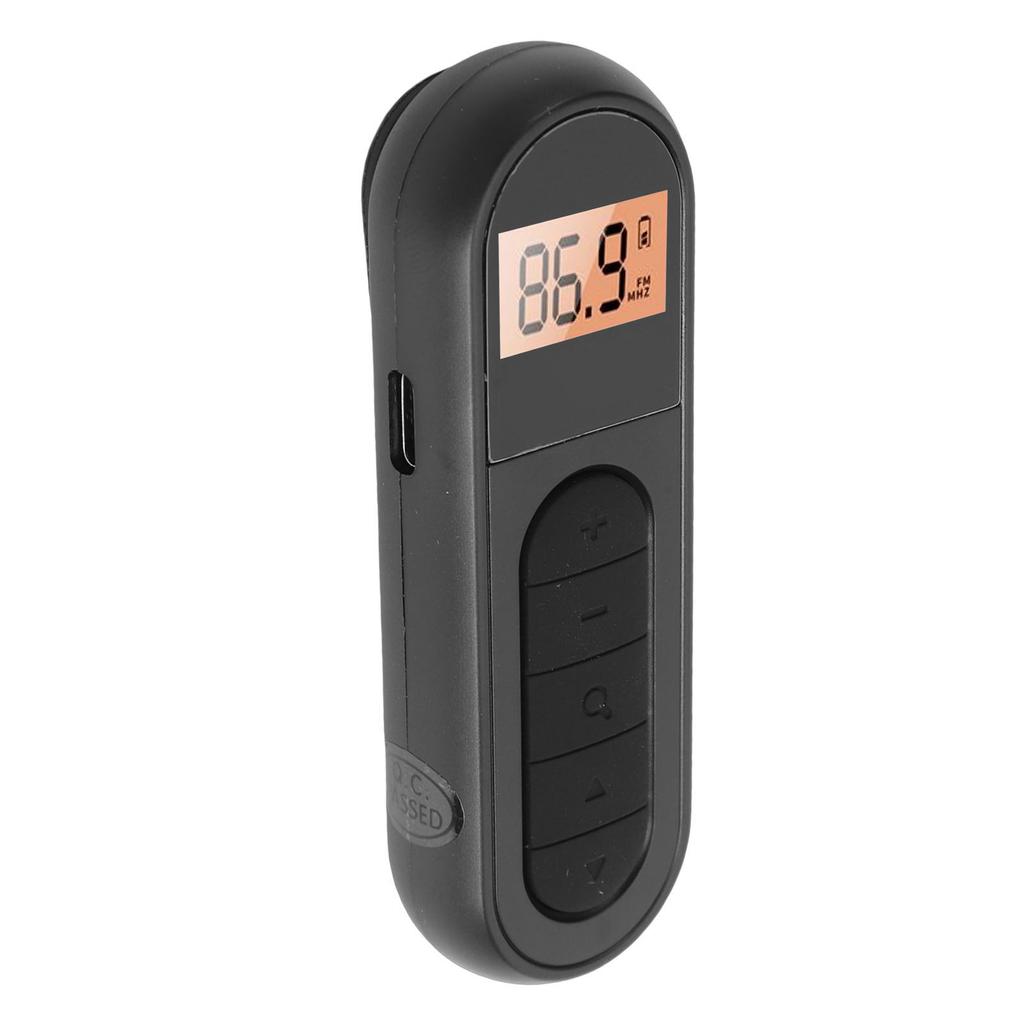 FM Radio Rechargeable Portable Transistor Radio with Best Reception Backlight LCD Digital Tuning Stereo Sound Belt