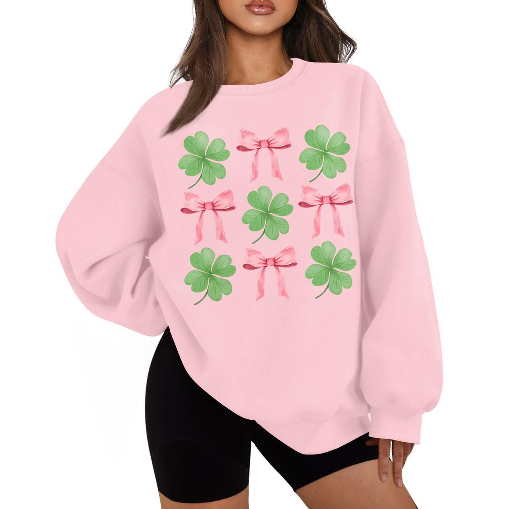 Women's Casual Fashion Long Sleevet Round Neck Sweatshirt Top