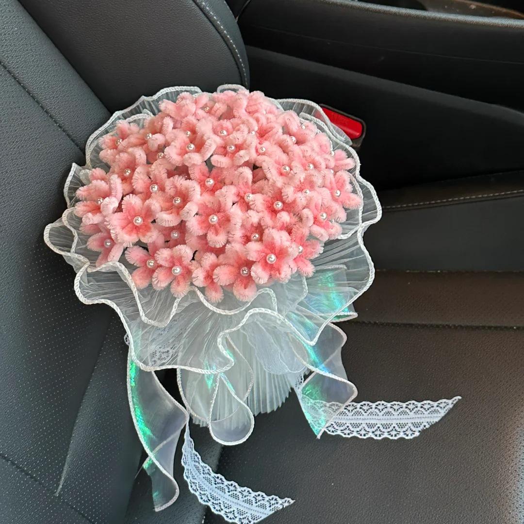 Набор для изготовления свадебного букета из синельной проволоки - Креативные цветы макаронс, Идеально для подарка с бесплатной доставкой