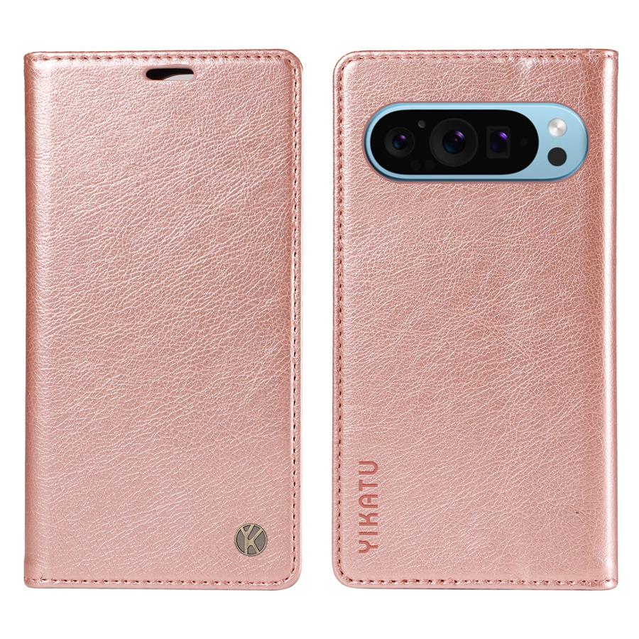 Premium Leather Strong Magnetic Phone Case for Google Pixel 9 Pro Pixel 8 8 Pro 9A 8A 7A Pixel 6 6A Pro Kickstand Wallet Case with Card Slots