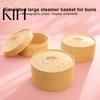 Boîte de rangement créative en forme de cuiseur vapeur, avec couvercle, porte-bun transparent pour fondant et pain, vitrine pour loisirs créatifs, pour objets de collection faits main