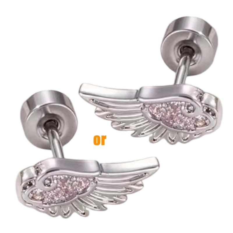 Alloy Wing Ear Studs Portable Comfortable for Sensitive Ears Fashion Jewelry Pieces
