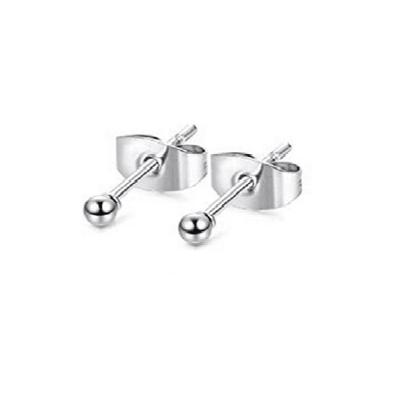 1 Pair Different Types Shape Unisex Silver Color Stainless Steel Piercing Earring For Women Men Punk Gothic Barbell Earring