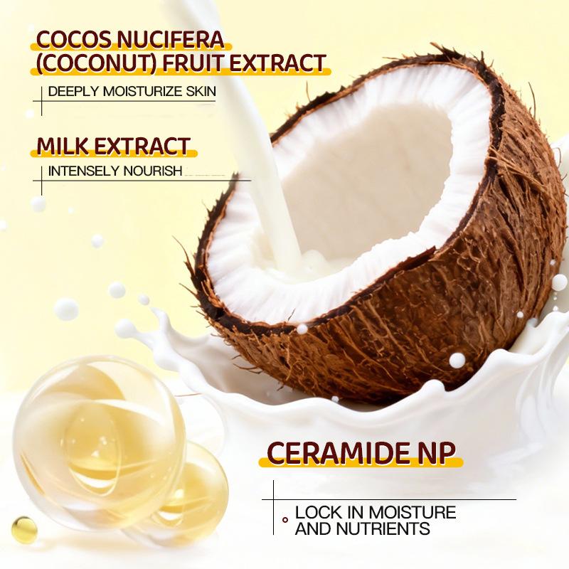 Milk Coconut Hand & Foot Mask Set (10 Pcs) – Deep Moisturizing & Smoothing Care for Dry Skin