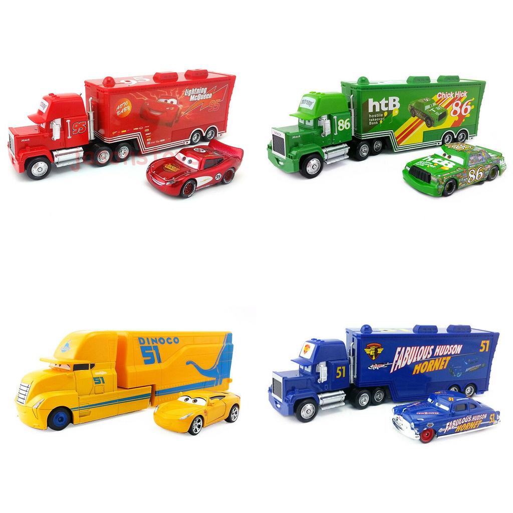 Pixar Cars Hexagon Castle Tent Kids Toy Set With Mack Lightning Mcqueen King Jackson Storm Racers