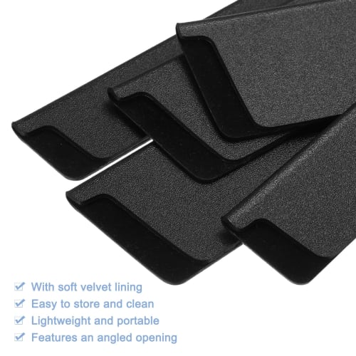 uxcell 5-Piece Knife Edge Guards, 8.6"x2" and 6.3"x1.3" ABS Knife Cover Sleeves, Blade Protectors, Universal Knife Sheaths for Home Kitchen Knives