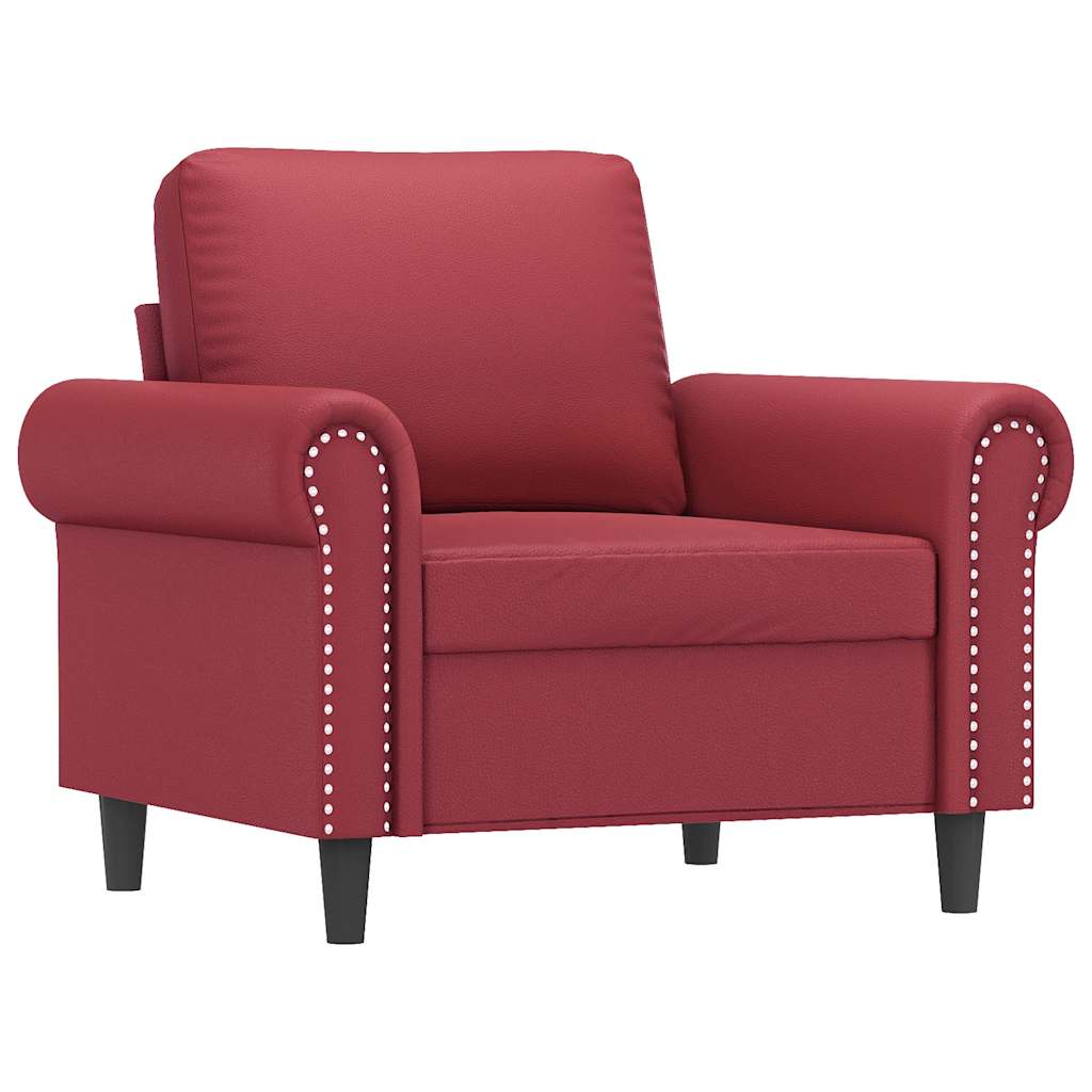 Armchair Burgundy 60 cm Faux Leather