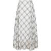 JUZUI Elegant Ramie Blend A-Line Skirt