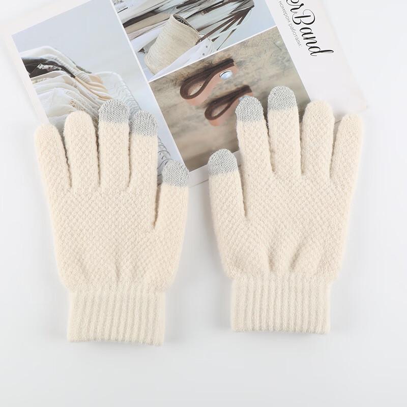 REACH STAR Japanese Corn Pattern Wool Blend Knitted Gloves