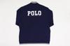 Polo Ralph Lauren Cotton Jersey Track Jacket with Back Size XXL Men's Full-Zip Logo, Navy, (Product Code 01020115)