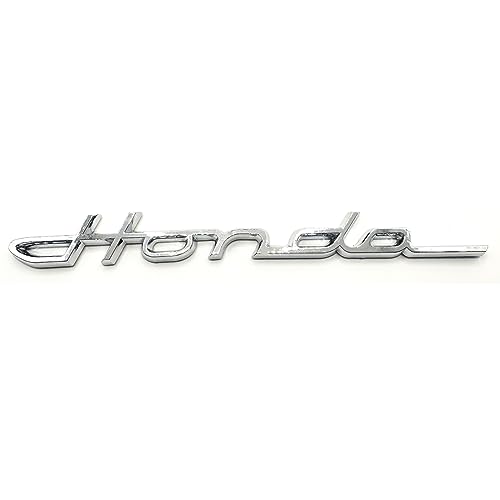 

TOUFEIYUAN 1pc Honda Classic Emblem Plated Cursive 215mm x 23mm (Silver Long)