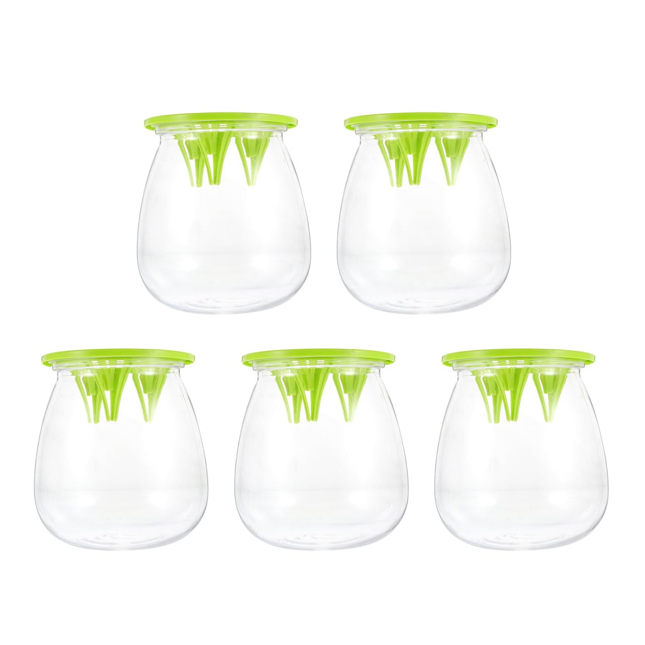 Amosfun Planter, Flower Pot, Hydroponic Cultivation Container, Watering Pot, Plastic Container, Hydroponic Cultivation Kit, Indoor/Outdoor, 5 Pieces