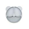 Silicone Cartoon Bear Baby Plate & Bowl Set with Integrated Suction Cup - Children's Tableware & Utensils