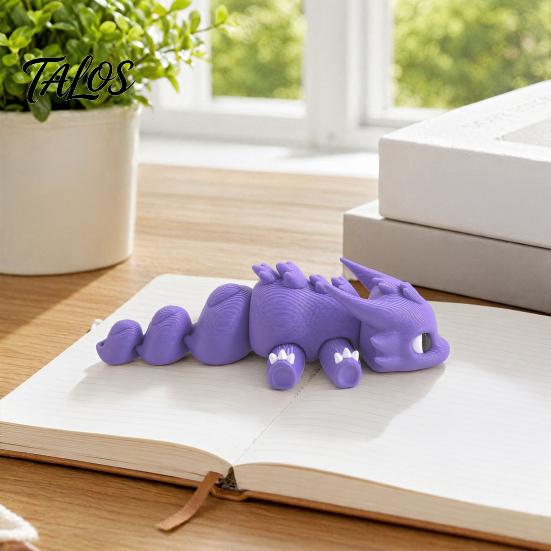 Printed Dragon Ornament 3D Figurine, with Movable Joints, Durable Playful Desk Accessory Exquisite Details Ornament, Cute Mini Desktop Decoration