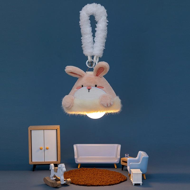 

Cartoon Plush Animal Pendant Night Light - Cute Bedside Lamp Ornament for Kids Bedroom 15cm (0.16kg)