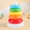 Rainbow Spinning Stacking Rings Toy For Baby Brain Development And Visual Skills