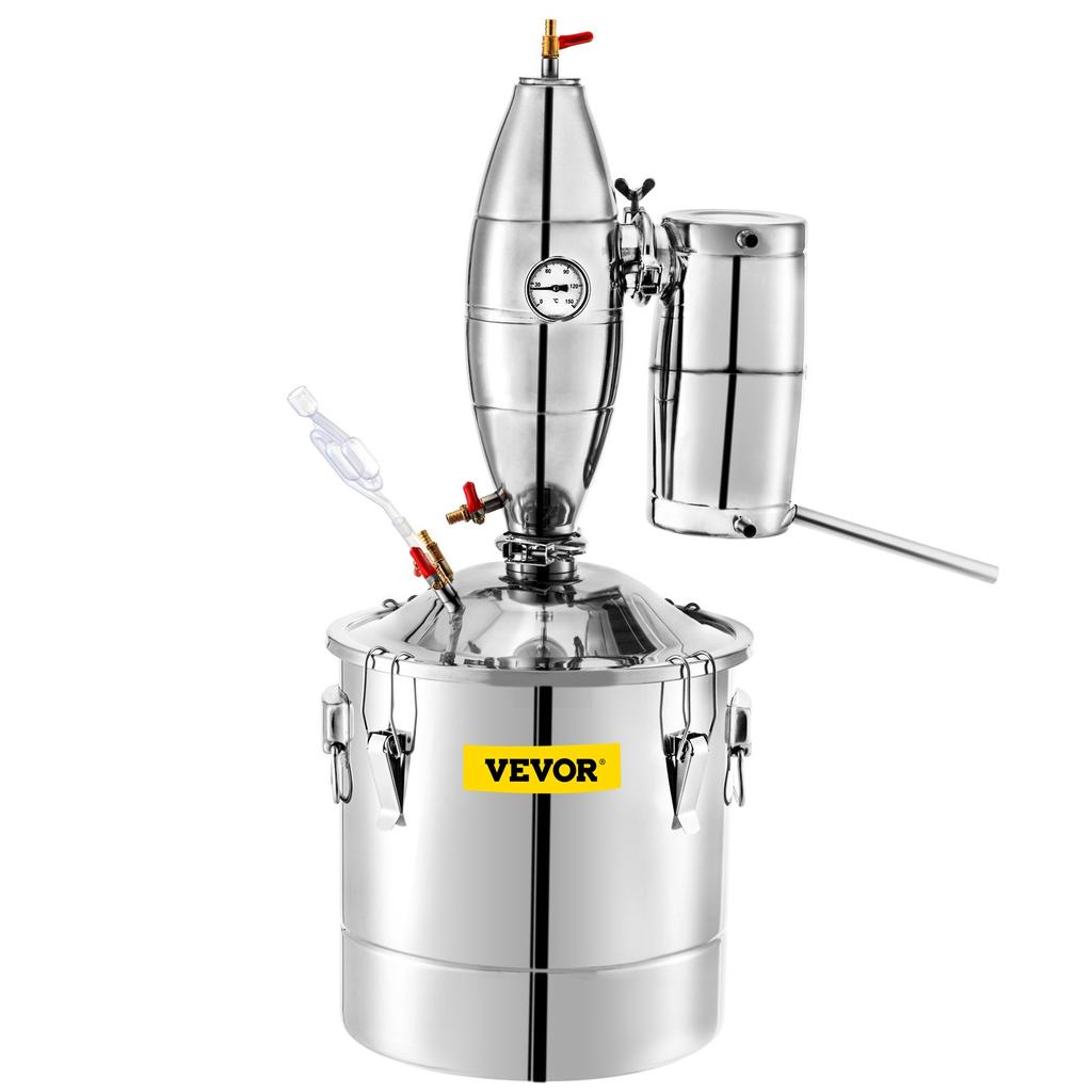 VEVOR Alcohol Distiller 70L /18.5 Gal Alcohol Still Whiskey Distillery Kit Home Moonshine Still with Thermometer and Fermentation Tank for Alcohol