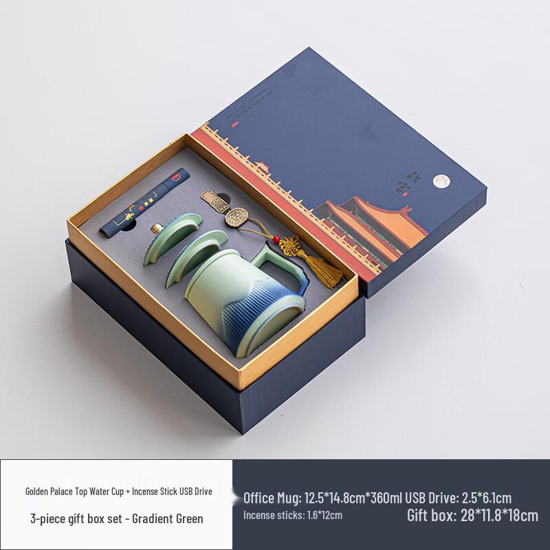 Forbidden City Style Commemorative Mug Gift Set Mug+USB drive+Incense