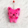 Plush Cat Keychain With Sparkling Embellishments For Kids And Teens