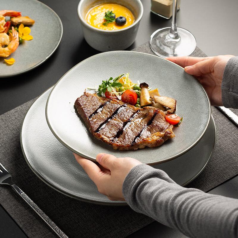 De Rui En Japanese Irregular Ceramic Shallow Plate Set