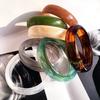 UJBOX Bunte Übergröße Klobige Armreifen Armbänder Für Damen Mädchen Acryl Breites Handgelenk Statement Schmuck Geschenk
