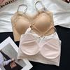Spring and Summer New French Lace Collar Small Suspender Ultra-thin Back Underwear Women's Vest Fixed Cup Bra