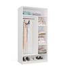Armario Modular Openo Set 260/250 Blanco Cajones Barras Estantes Grande Para Dormitorio