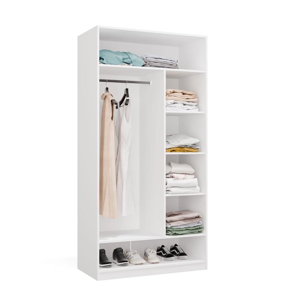Armario Modular Openo Set 260/250 Blanco Cajones Barras Estantes Grande Para Dormitorio