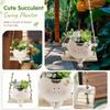 Pot de fleurs suspendu créatif en céramique avec design décoratif pour intérieur extérieur jardin décoration de maison Pot de fleurs artisanat unique