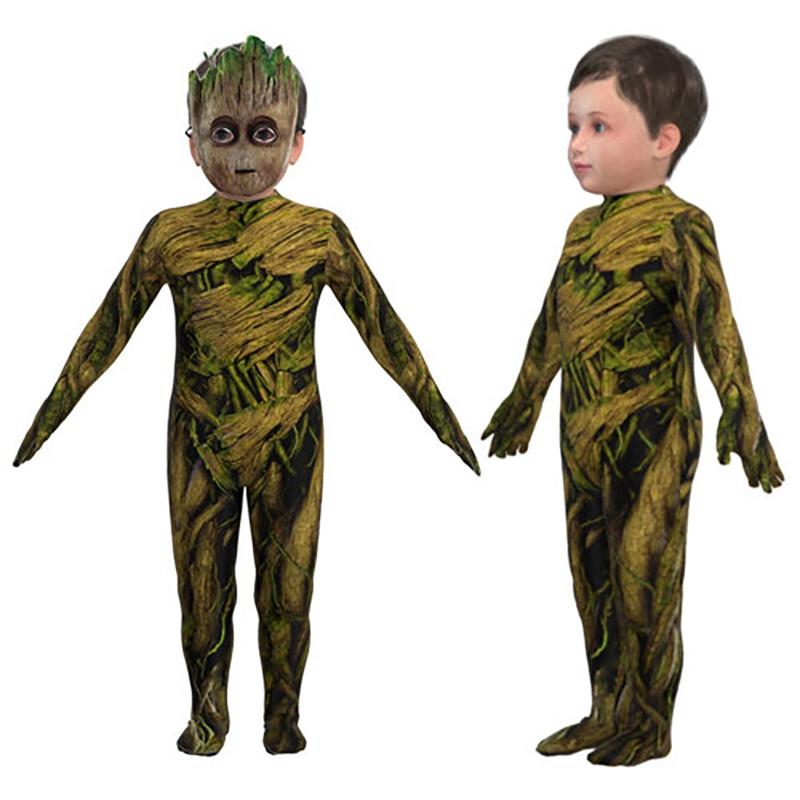 Kostým Stromového muže Groota Strážce Galaxie pro děti Halloweenský outfit