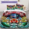 Super Cat Bounty Pattern Bedding,Quilt Set Quilt Cover Pillowcase Home Birthday Gift (1*duvet cover+2*pillowcase,without core)ZSJT0917147