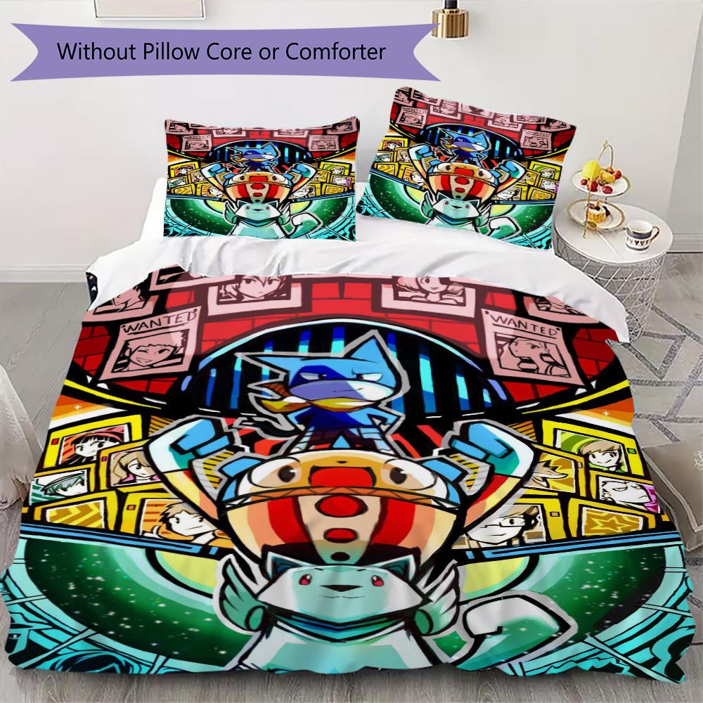 Super Cat Bounty Pattern Bedding,Quilt Set Quilt Cover Pillowcase Home Birthday Gift (1*duvet cover+2*pillowcase,without core)ZSJT0917147