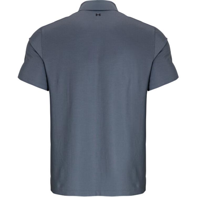 Under Armour Tour Tips Golf Short Sleeve Polo Shirt Men tops Gravel-Gray 1385128-002