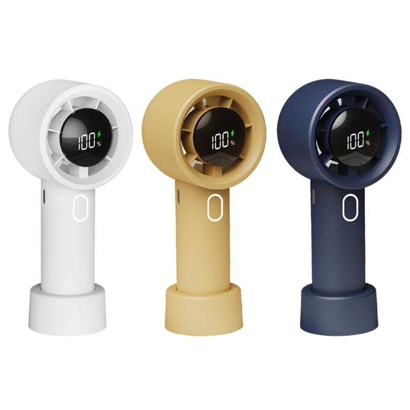USB Rechargeable Fan 12H Runtime Foldable Light Weight Variable Speed Ideal For Beach Hiking Daily Commute