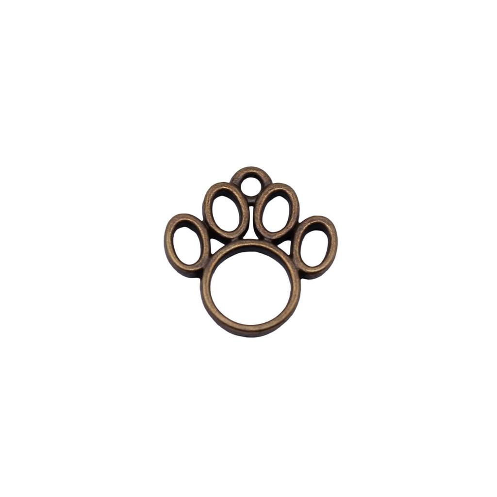 Alloy Dog Paws Charms Bear Paws Pendants For Jewelry Making Dog Themed Accessories