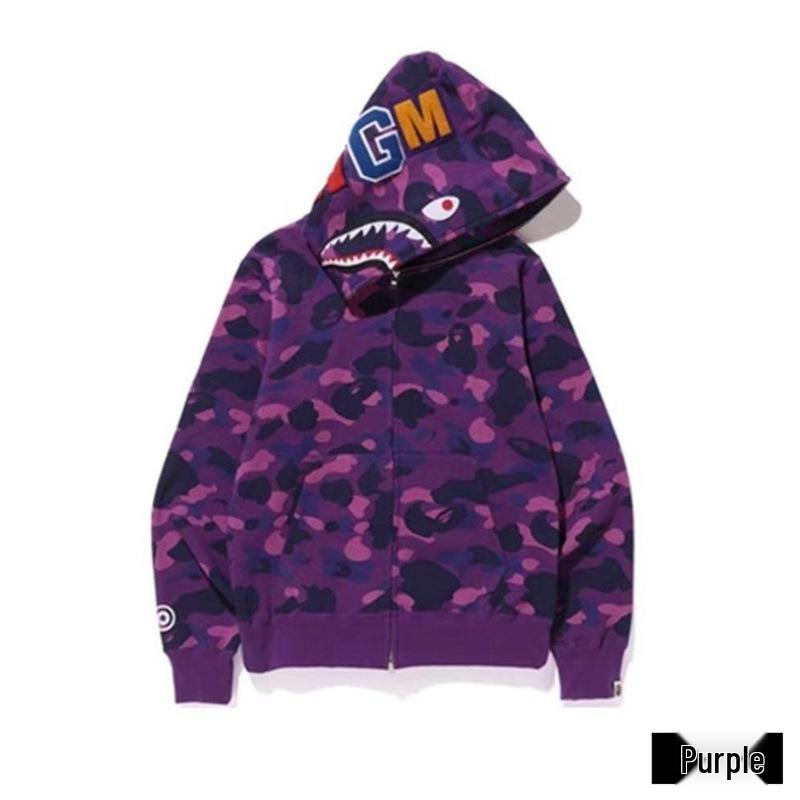 Trendy APE Hooded Sweatshirt - Shark Camouflage Zipper Jacket, Parent-Child Version