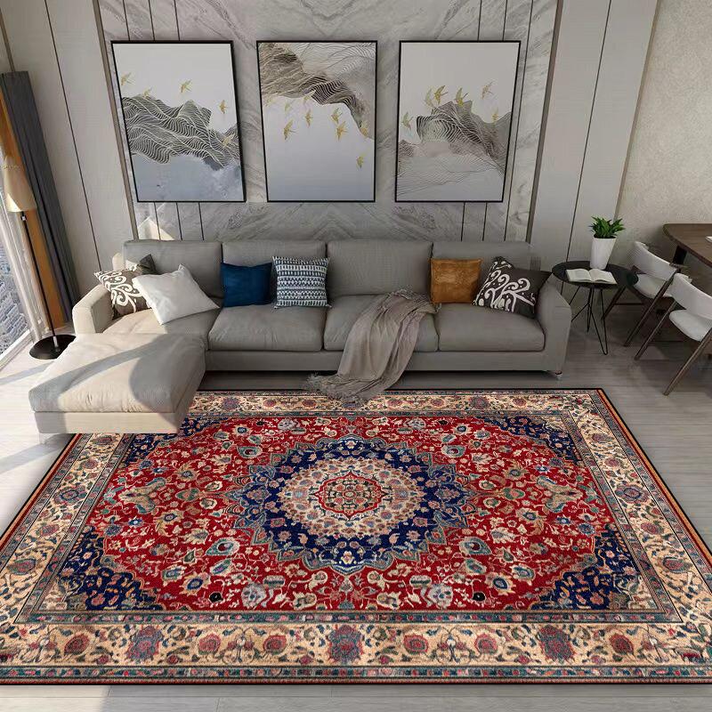 Persian Retro Carpet Living Room Decoration Home Sofa Area Rugs Boho Bedroom Non-slip Rug Hall Coffee Tables Washable Floor Mat