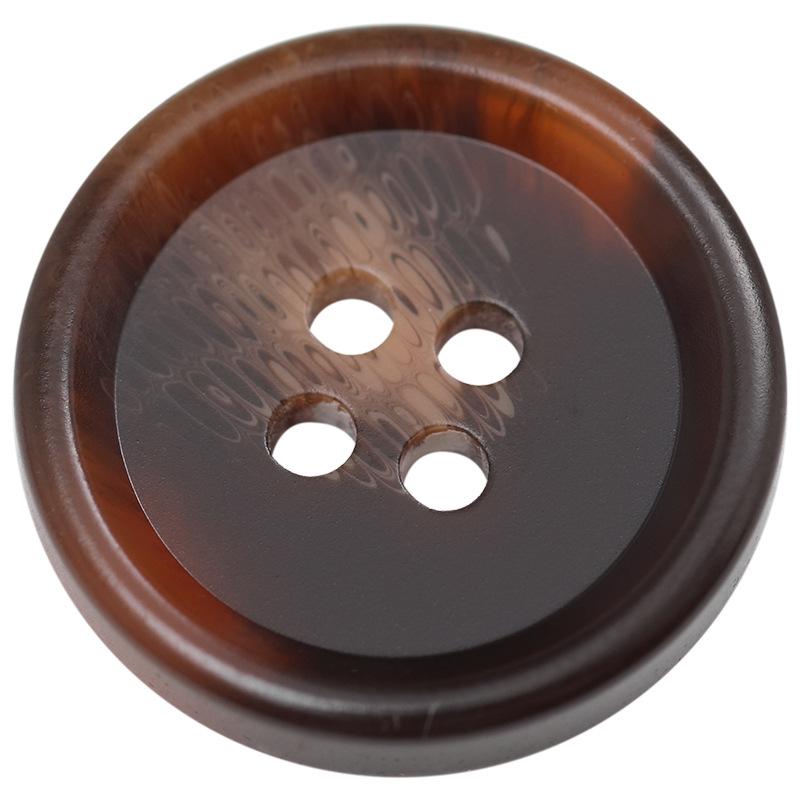 10Pcs Button Button Trench Coat Women'S Resin Black Button High-End Men'S Suit Clothes Coat Accessories Daquan Cardigan Suit